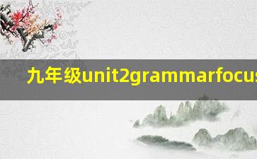 九年级unit2grammarfocus翻译