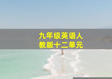 九年级英语人教版十二单元