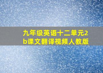 九年级英语十二单元2b课文翻译视频人教版