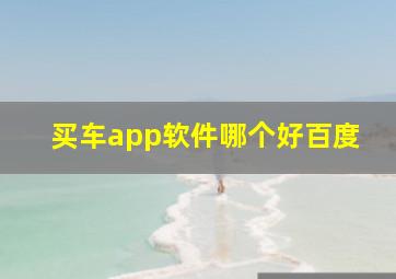 买车app软件哪个好百度