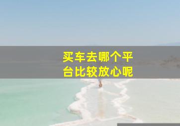 买车去哪个平台比较放心呢