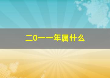 二0一一年属什么