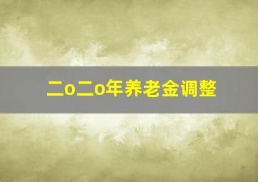 二o二o年养老金调整