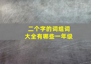 二个字的词组词大全有哪些一年级