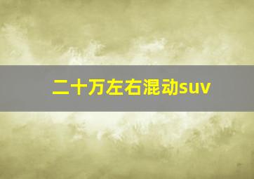 二十万左右混动suv