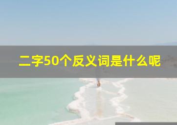 二字50个反义词是什么呢