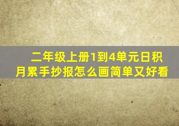 二年级上册1到4单元日积月累手抄报怎么画简单又好看