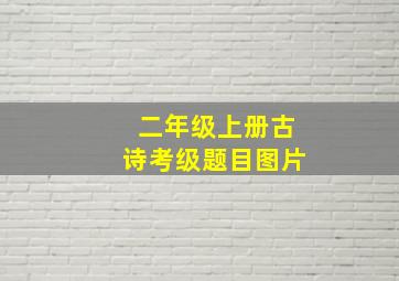 二年级上册古诗考级题目图片