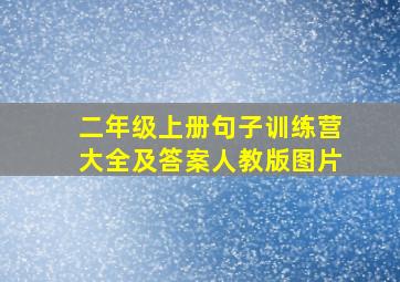 二年级上册句子训练营大全及答案人教版图片