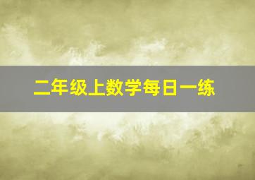 二年级上数学每日一练