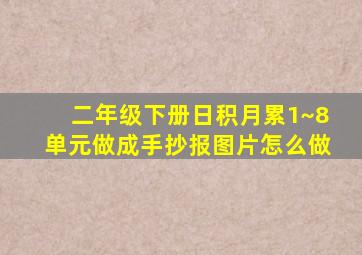 二年级下册日积月累1~8单元做成手抄报图片怎么做