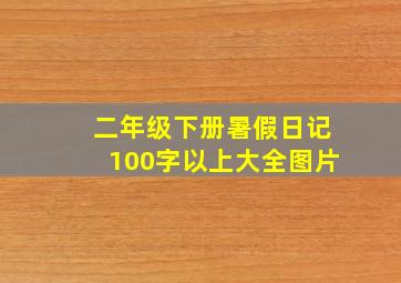 二年级下册暑假日记100字以上大全图片