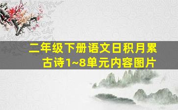 二年级下册语文日积月累古诗1~8单元内容图片