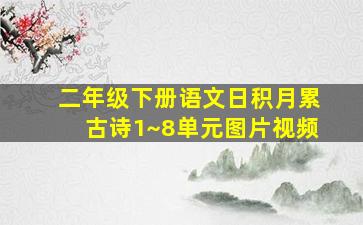 二年级下册语文日积月累古诗1~8单元图片视频