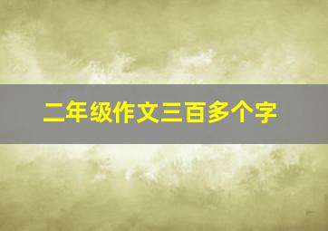 二年级作文三百多个字