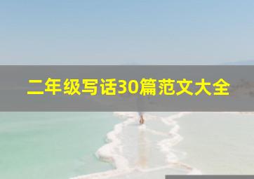 二年级写话30篇范文大全