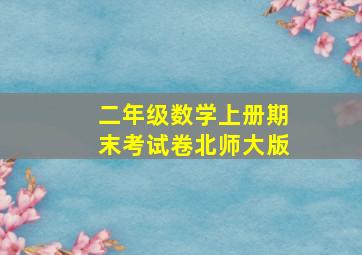 二年级数学上册期末考试卷北师大版