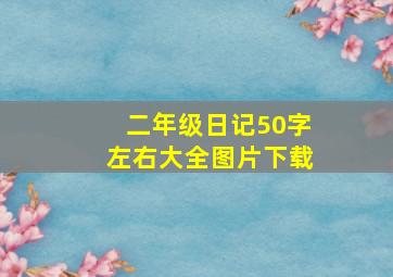 二年级日记50字左右大全图片下载