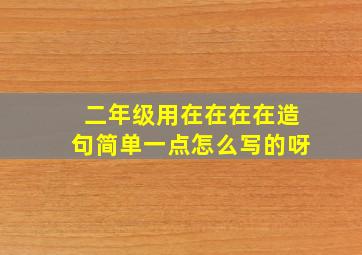 二年级用在在在在造句简单一点怎么写的呀