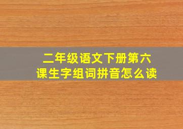 二年级语文下册第六课生字组词拼音怎么读