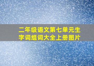 二年级语文第七单元生字词组词大全上册图片