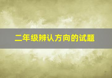 二年级辨认方向的试题