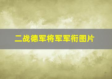 二战德军将军军衔图片