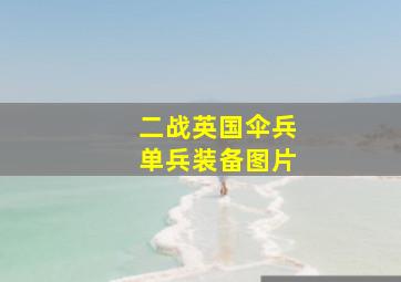 二战英国伞兵单兵装备图片