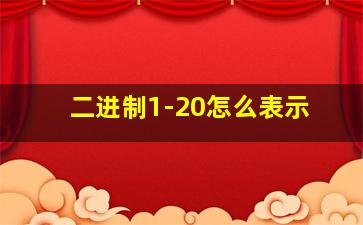 二进制1-20怎么表示