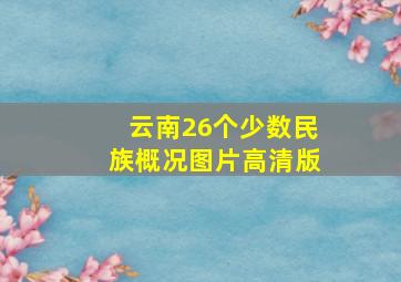 云南26个少数民族概况图片高清版