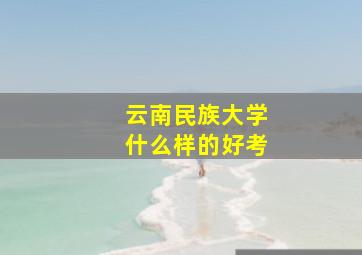 云南民族大学什么样的好考