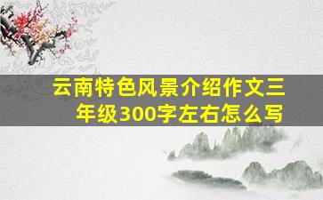 云南特色风景介绍作文三年级300字左右怎么写