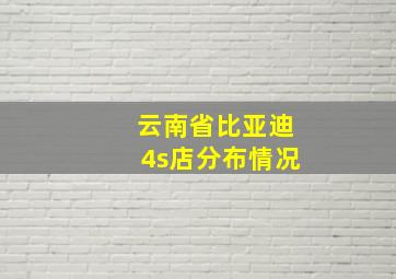 云南省比亚迪4s店分布情况