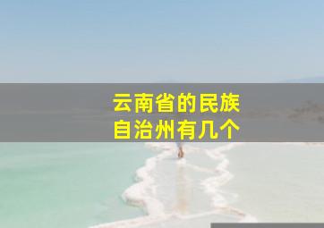 云南省的民族自治州有几个