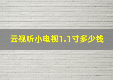 云视听小电视1.1寸多少钱