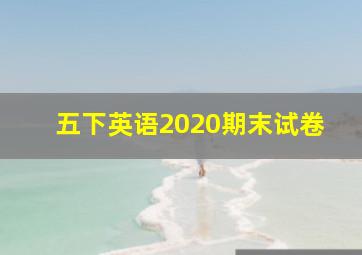 五下英语2020期末试卷