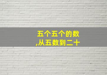 五个五个的数,从五数到二十