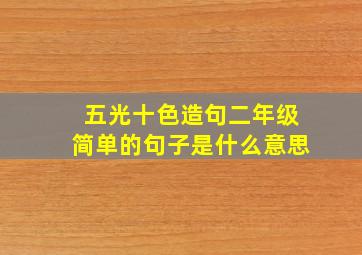 五光十色造句二年级简单的句子是什么意思