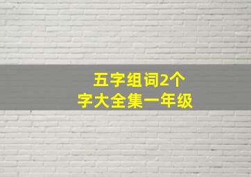 五字组词2个字大全集一年级