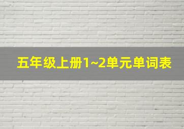 五年级上册1~2单元单词表