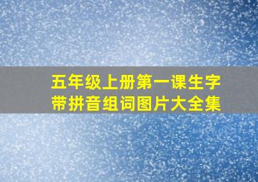 五年级上册第一课生字带拼音组词图片大全集