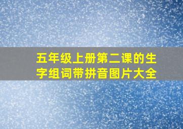 五年级上册第二课的生字组词带拼音图片大全