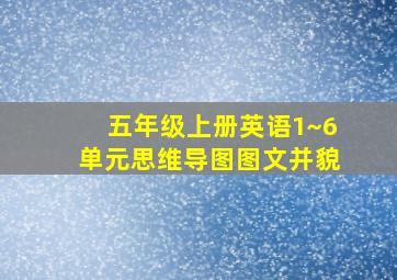 五年级上册英语1~6单元思维导图图文并貌