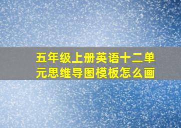 五年级上册英语十二单元思维导图模板怎么画