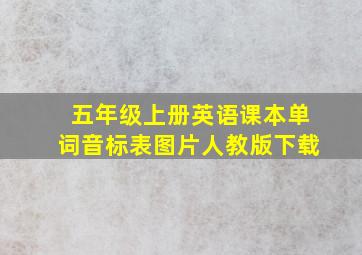 五年级上册英语课本单词音标表图片人教版下载