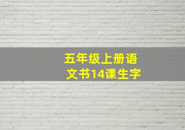 五年级上册语文书14课生字