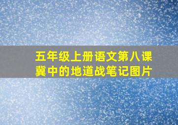 五年级上册语文第八课冀中的地道战笔记图片