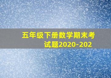 五年级下册数学期末考试题2020-202