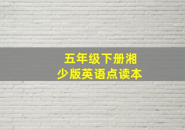 五年级下册湘少版英语点读本