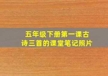 五年级下册第一课古诗三首的课堂笔记照片